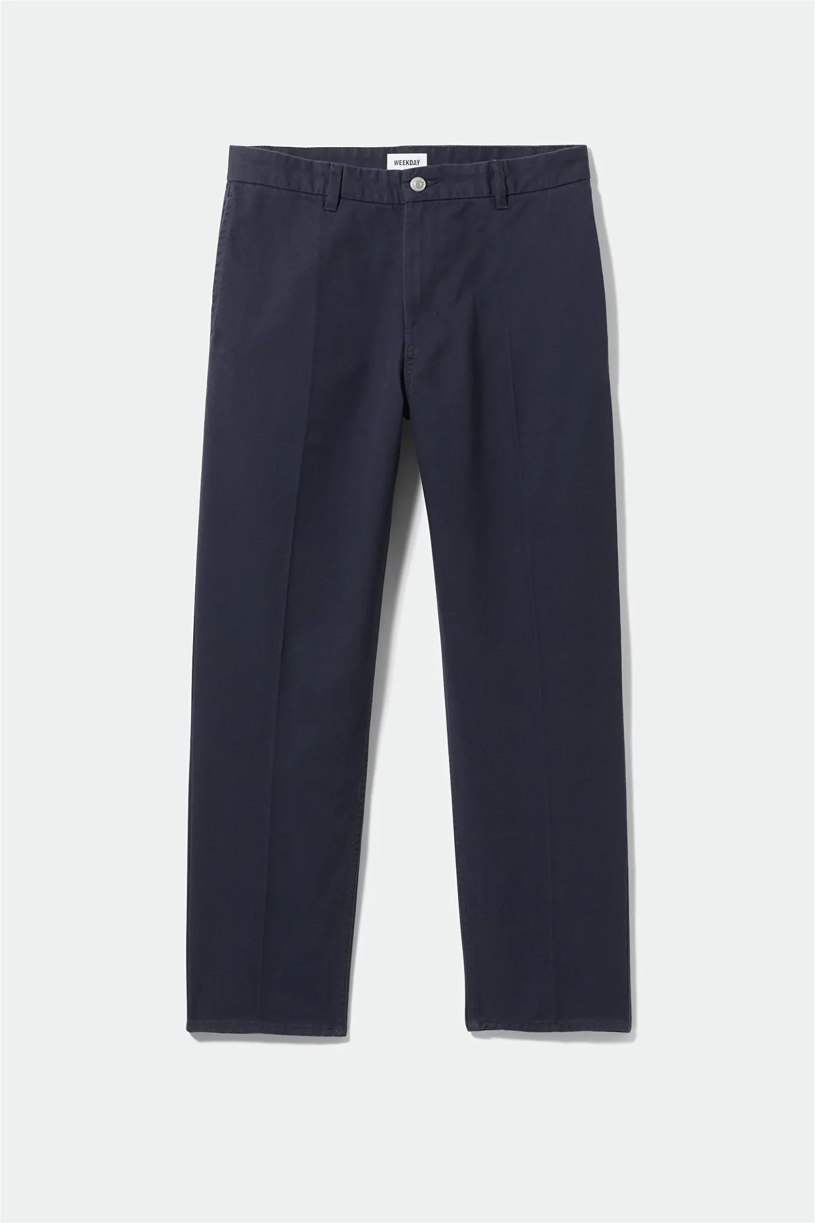 WEEKDAY Tony Tapered Cropped Chinos in Blue dark | Endource