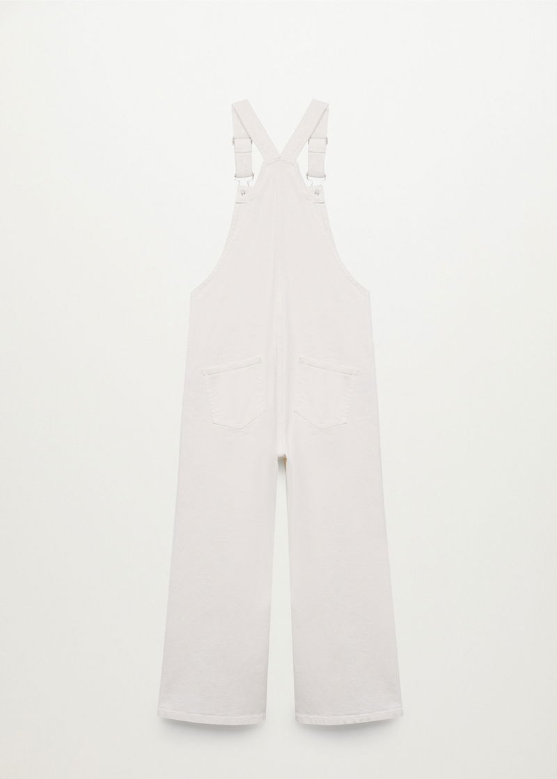 MANGO Wide-Leg Denim Dungarees