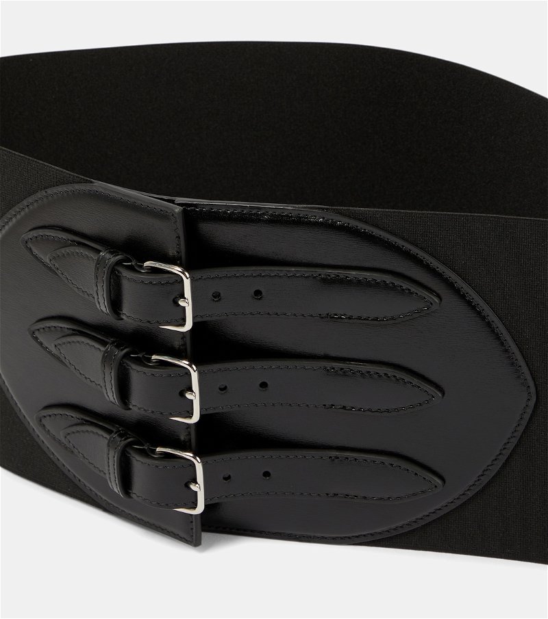 Leather Corset Belt in Black