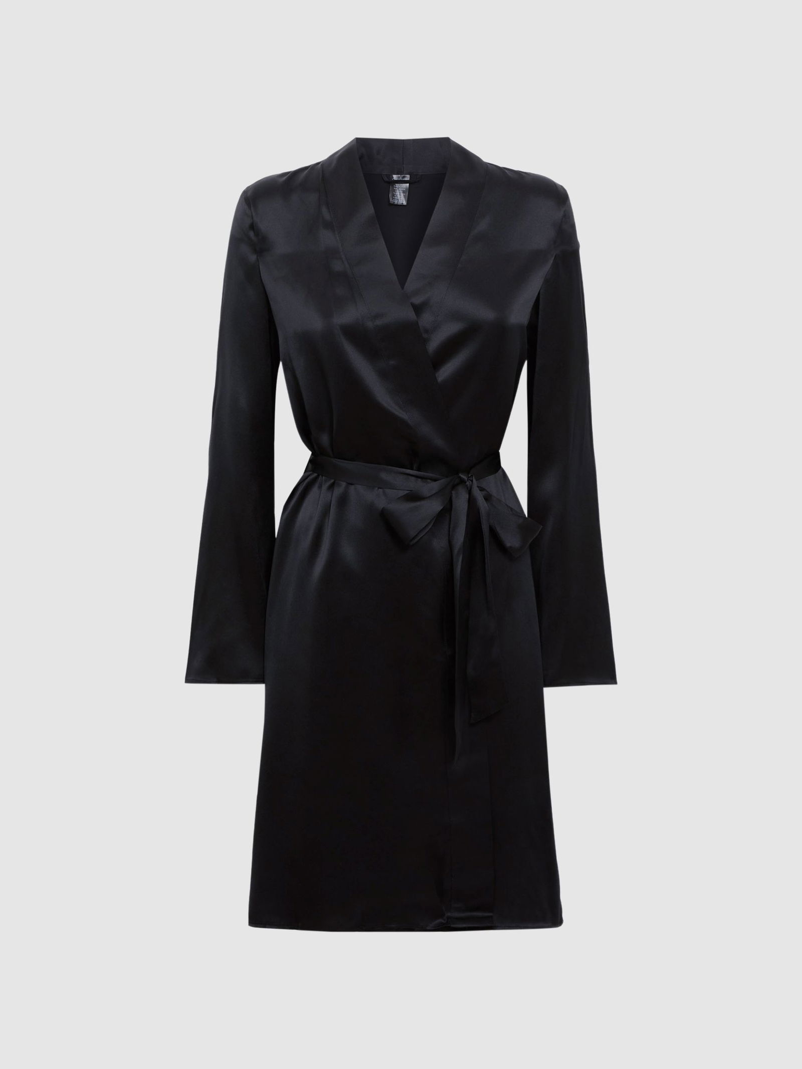 REISS Underwear Silk Robe in Black Endource