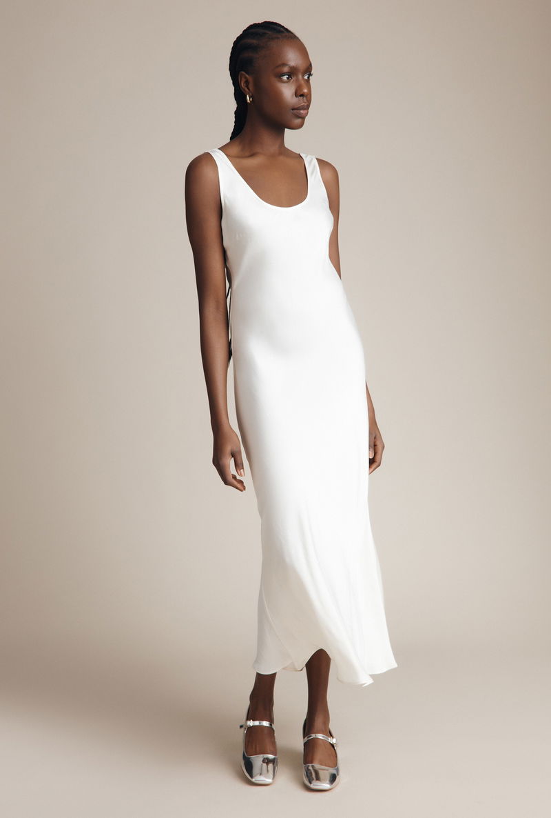 PALM SIREN WOVEN MIDI DRESS
