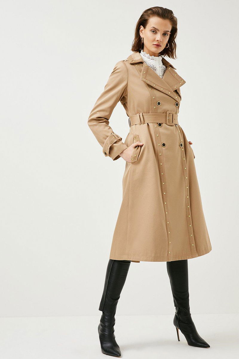 Lydia Millen Collar Detail Belted Trench Coat