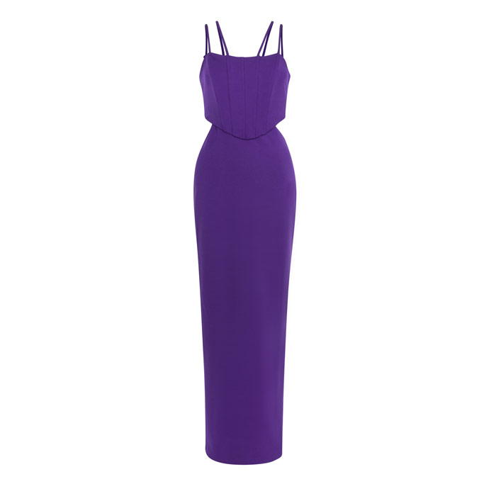 knee length dresses for ladies Celena Maxi Dress | Lilac Burnout | Womens main image 1