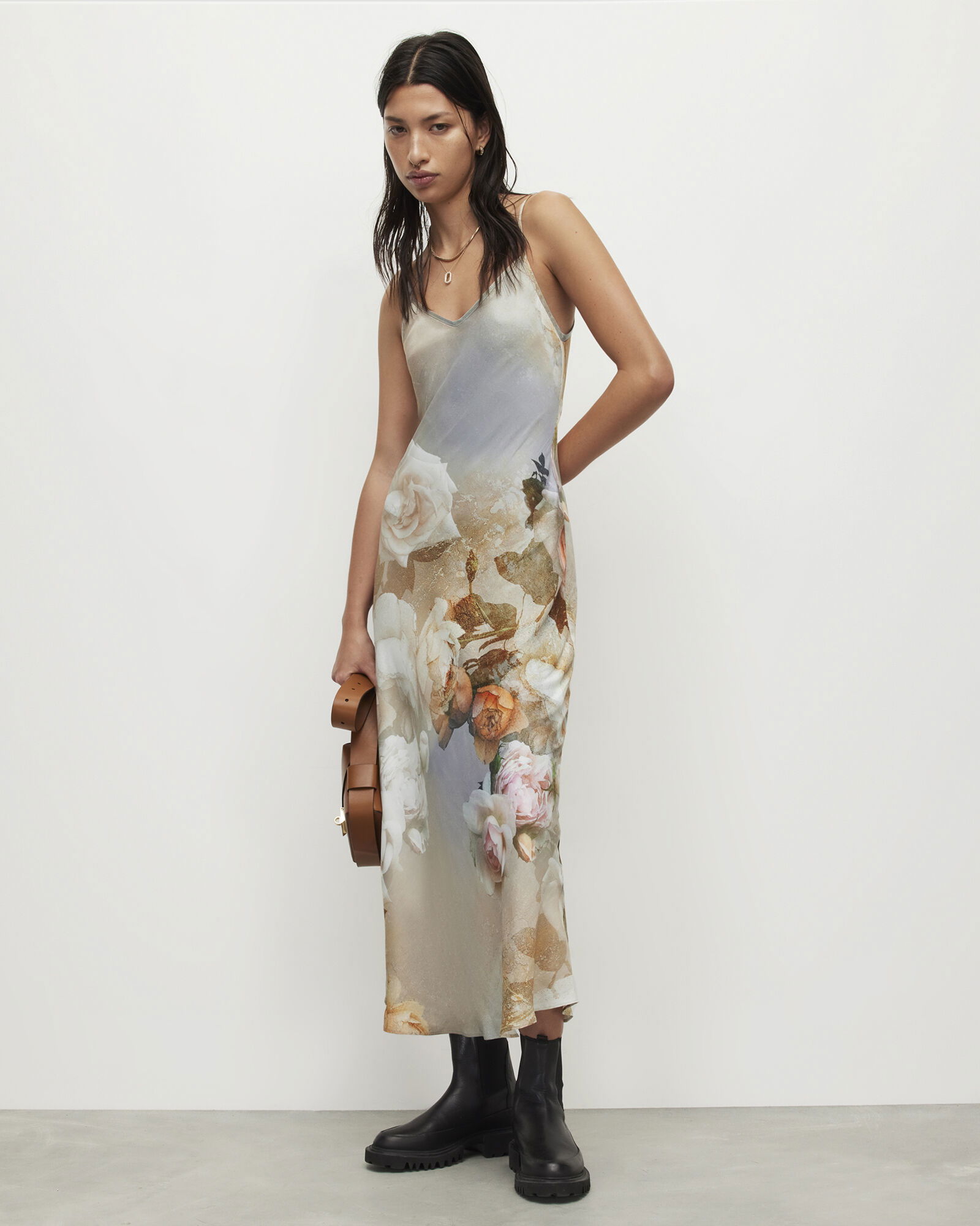 30% off ALLSAINTS Bryony Rosalia Midi Dress
