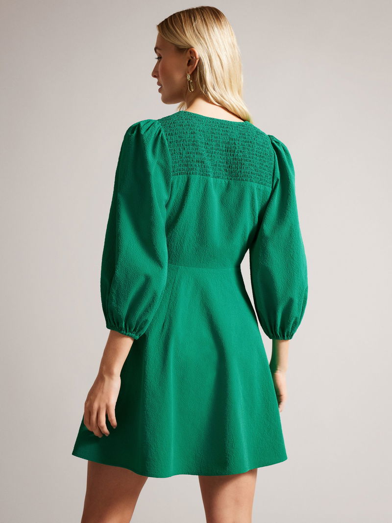 TED BAKER Jozelyn Tie Front Mini Dress | endource