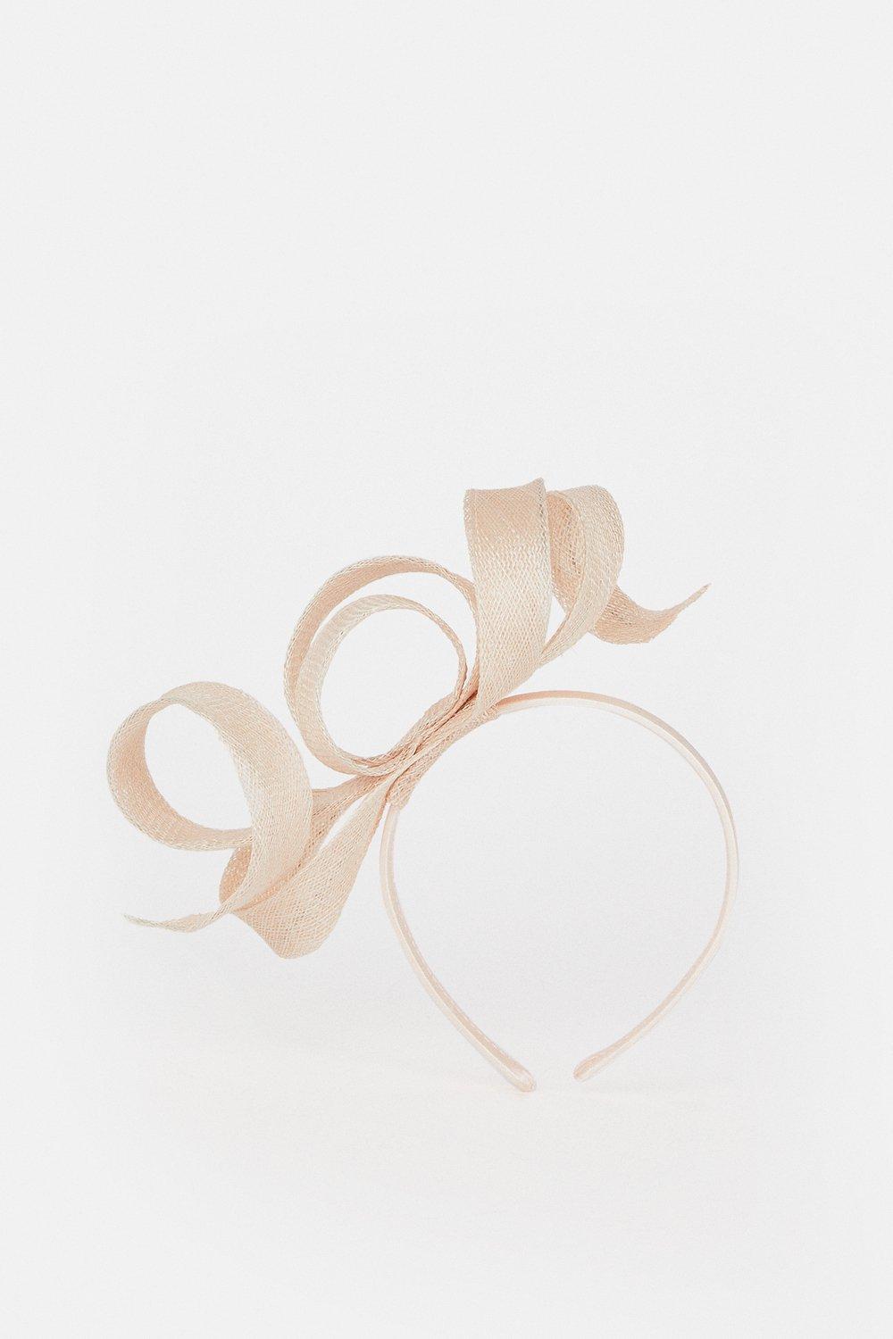 KAREN MILLEN Spiral Headband Fascinator in Blush Endource