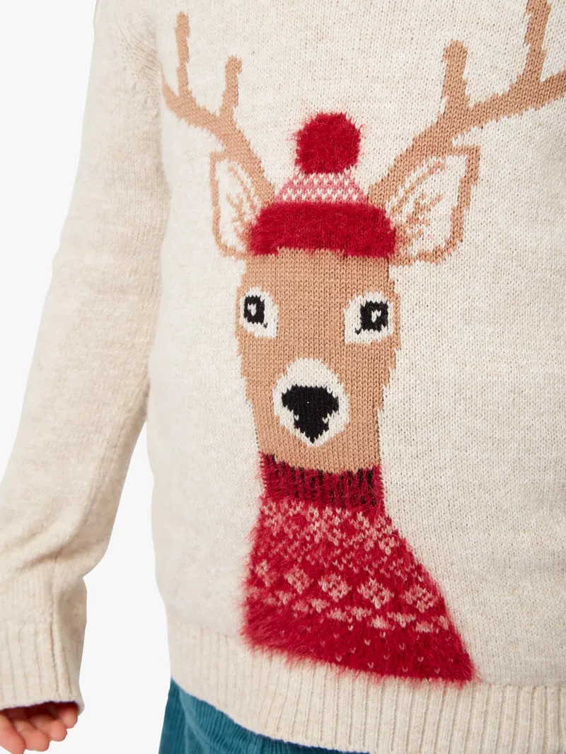 FATFACE Delilah Deer Jumper endource