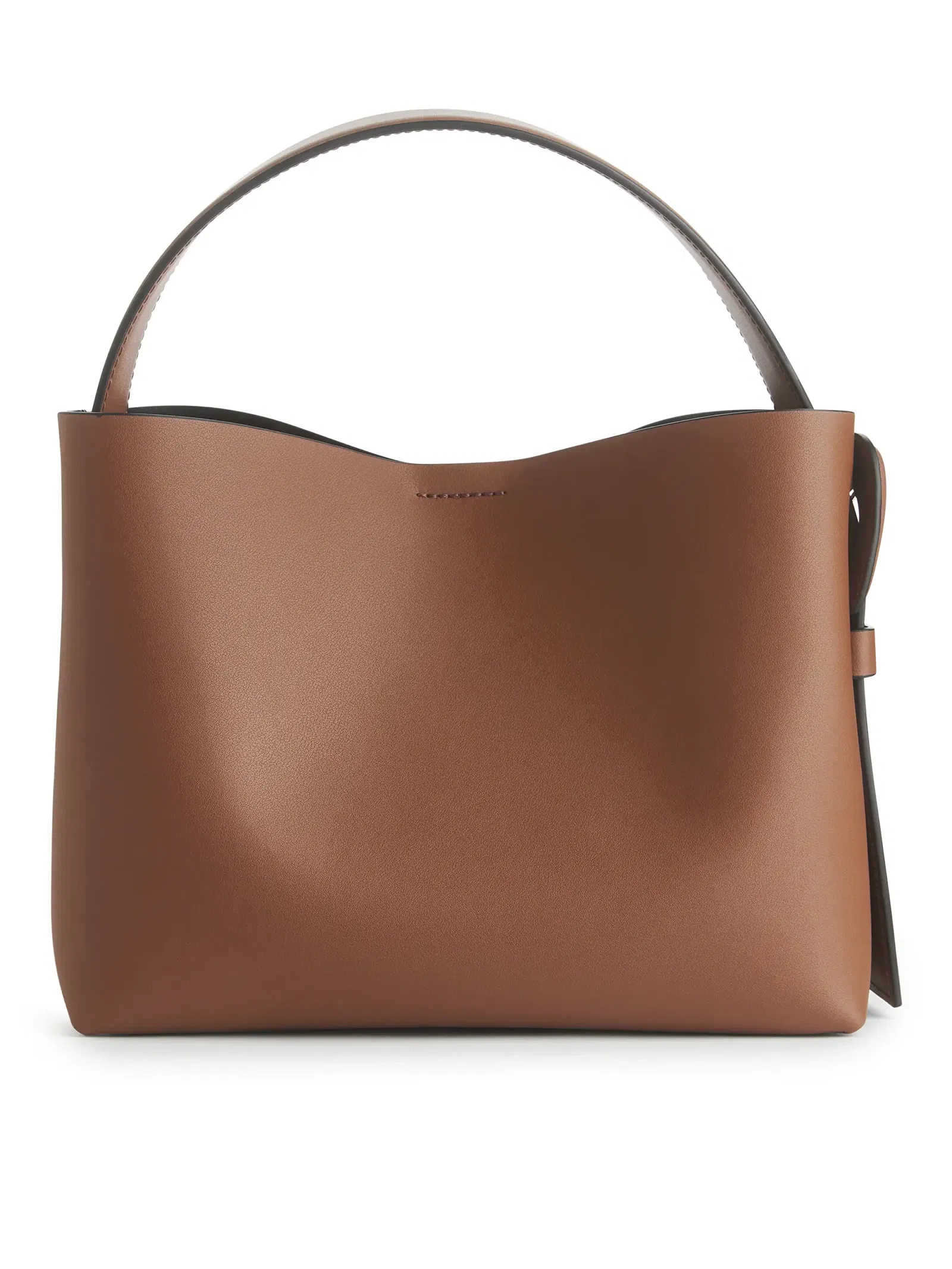ARKET Rigid Leather Crossbody Bag in Brown Endource