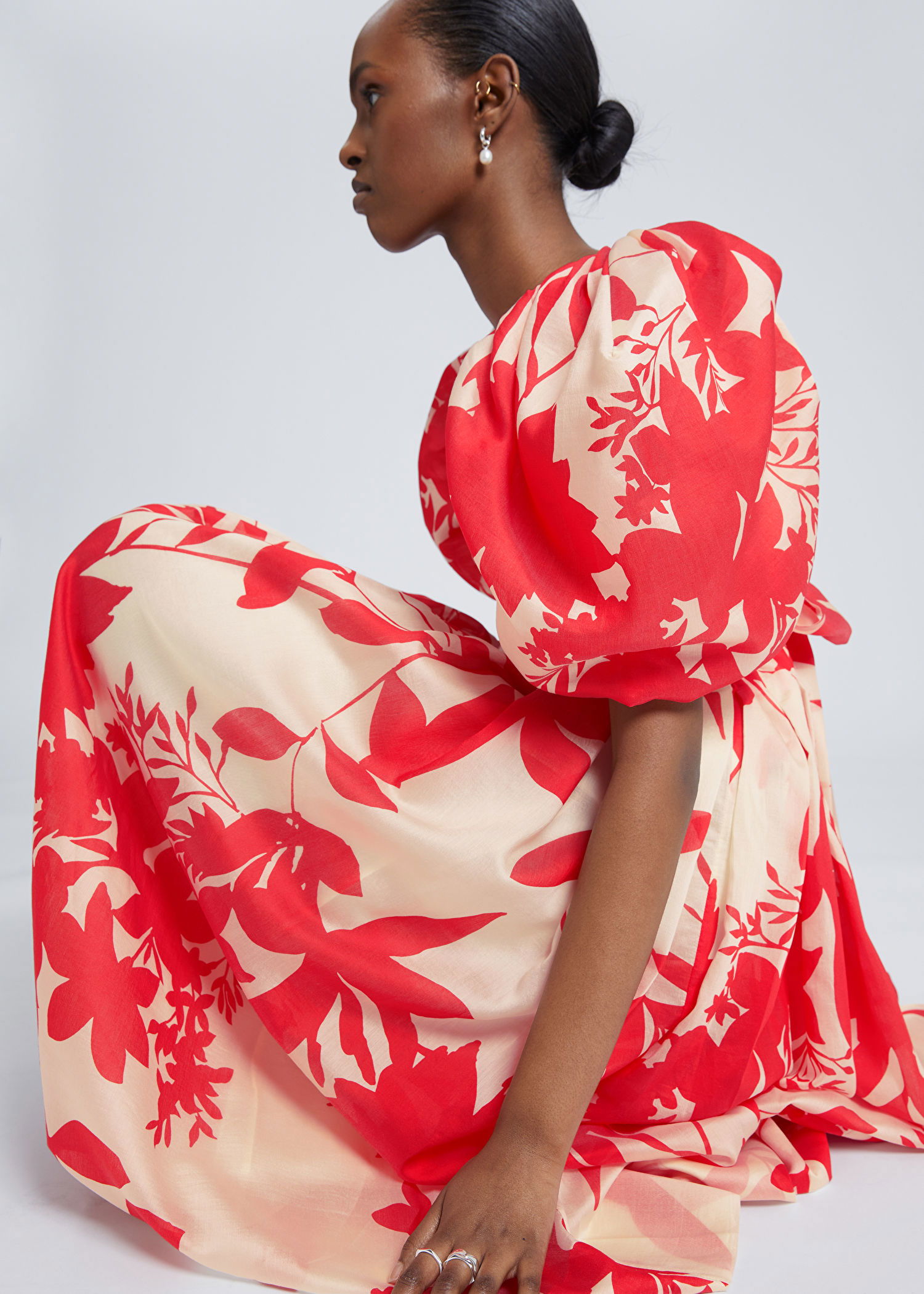 & OTHER STORIES Voluminous Pleated Detail Maxi Dress | endource