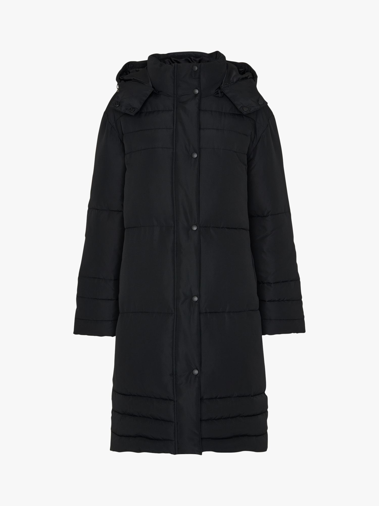 WHISTLES Becky Longline Puffer Jacket in Black Endource