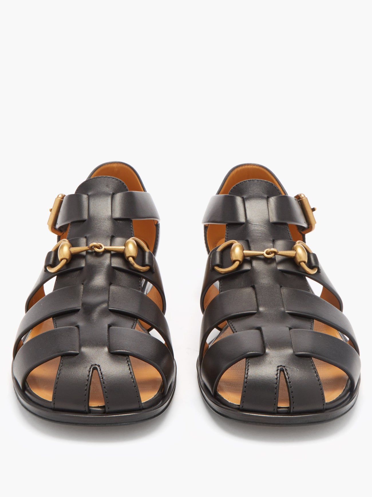 GUCCI Elektra Leather Fisherman Sandals | endource