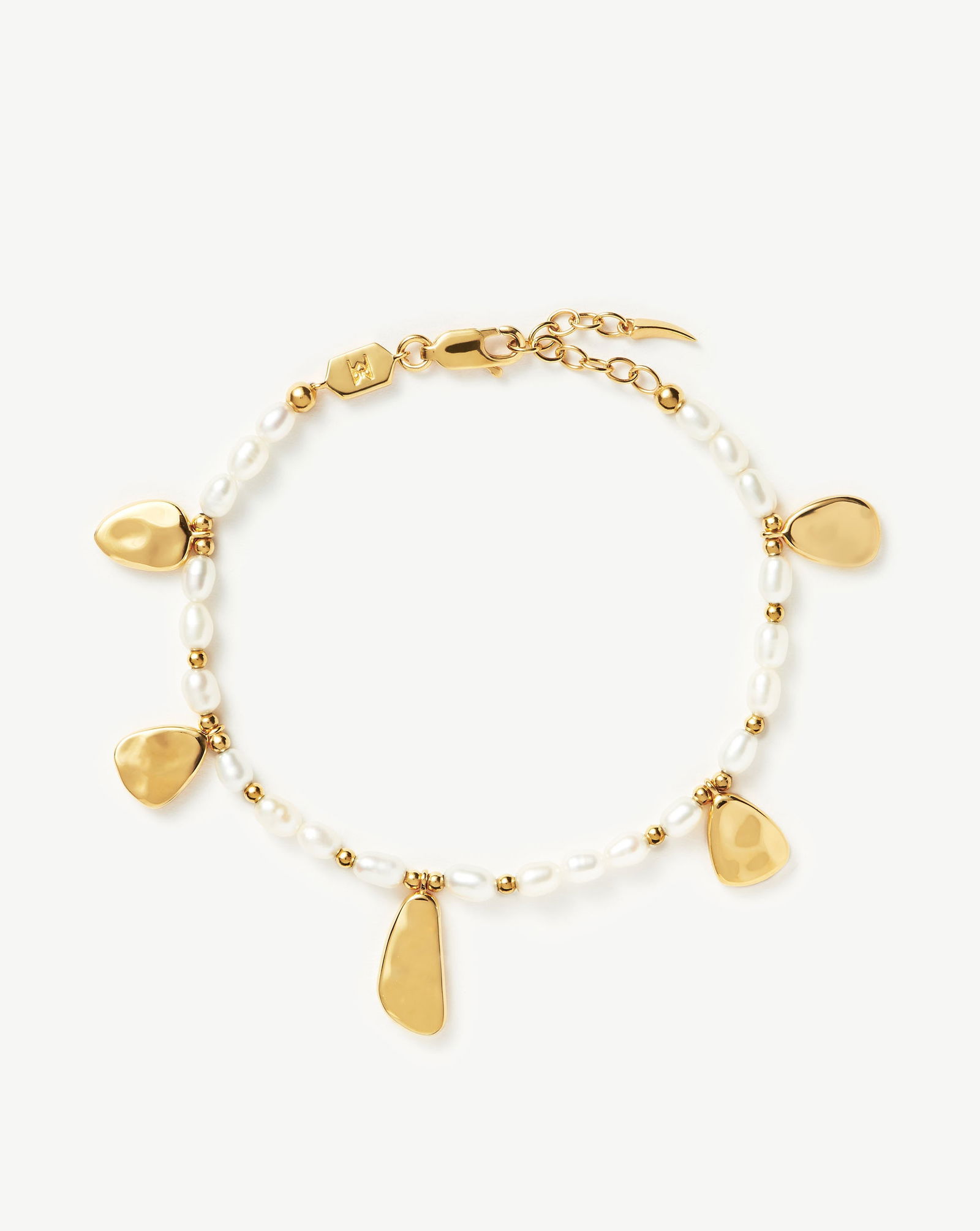 Missoma Seed Pearl Beaded Bracelet | 18ct Gold Plated/Pearl