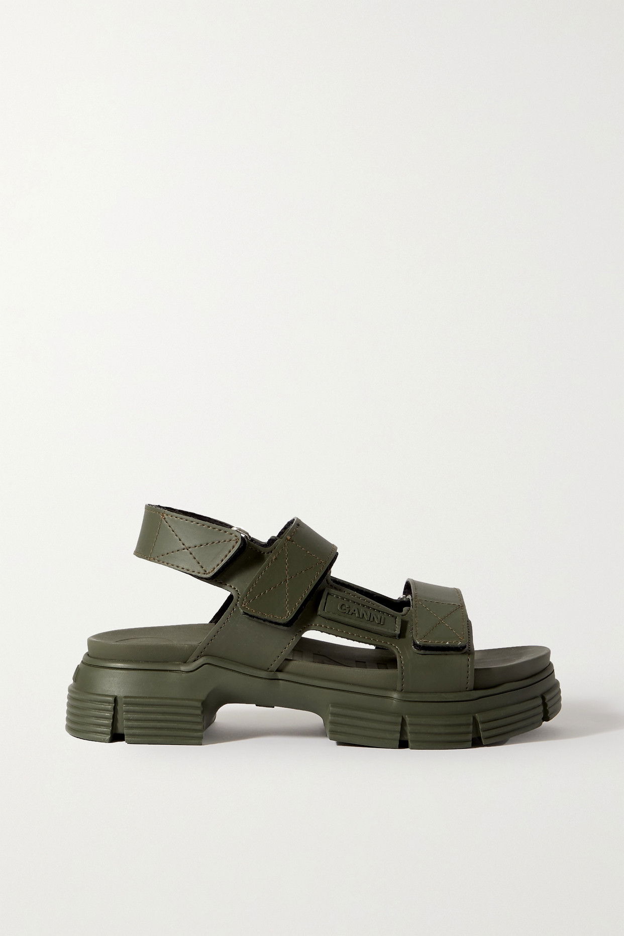 GANNI Recycled Rubber Sandals endource