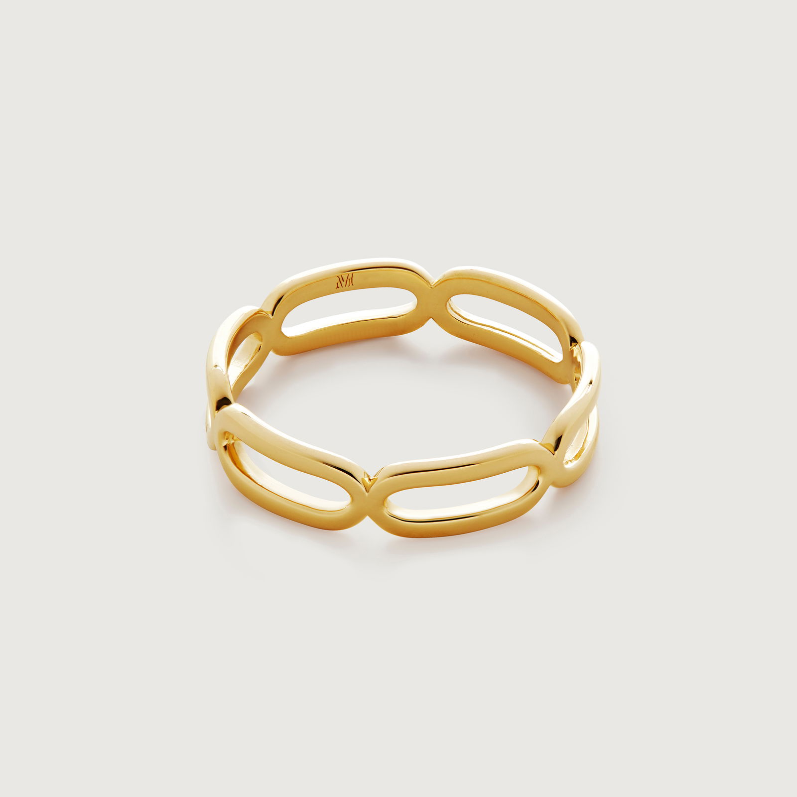 MONICA VINADER Paperclip Stacking Ring in 18k Gold Vermeil Endource