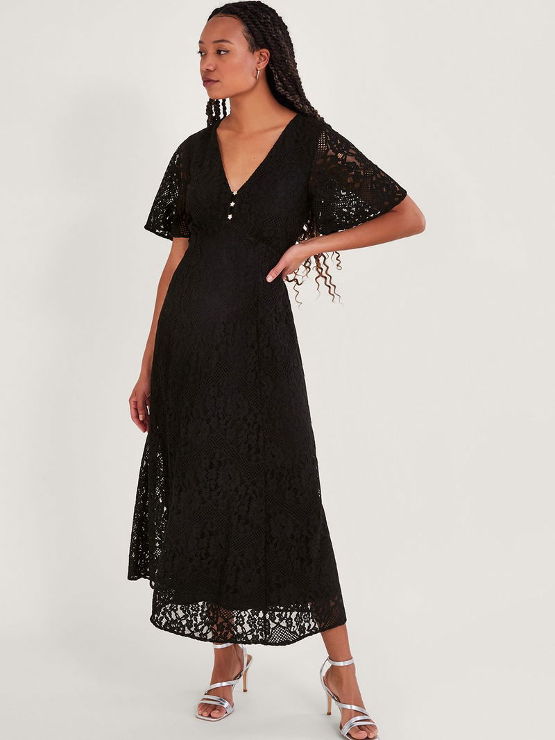 white christmas dresses Black cotton summer Dress main image 1