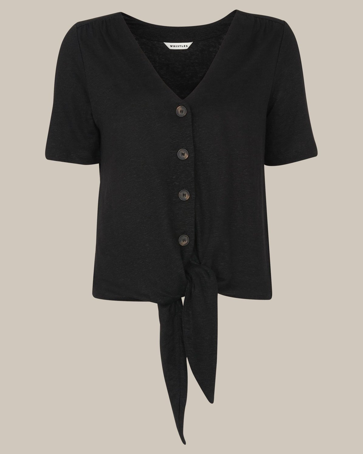 Black Tie Front Button Down Shirt, WHISTLES