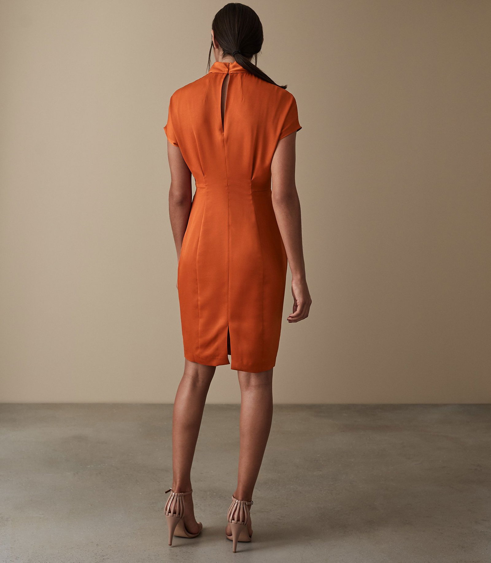 reiss burnt orange dress Reiss
