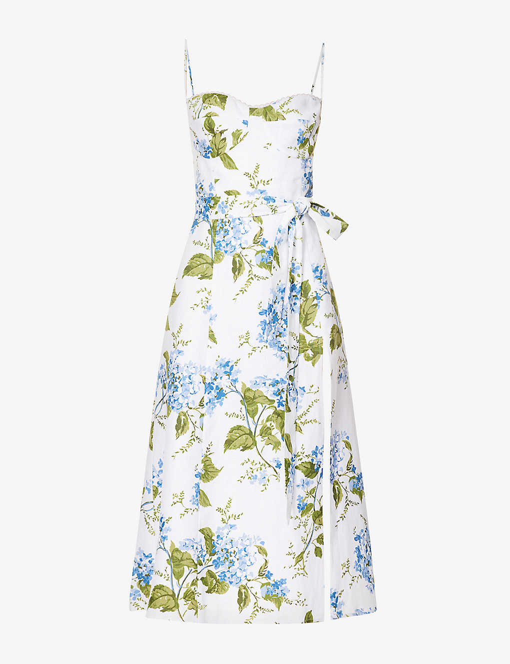 REFORMATION Kieryn Floral Lace-Trim Midi Dress | endource REFORMATION Kieryn Floral Lace-Trim Midi Dress | endource
