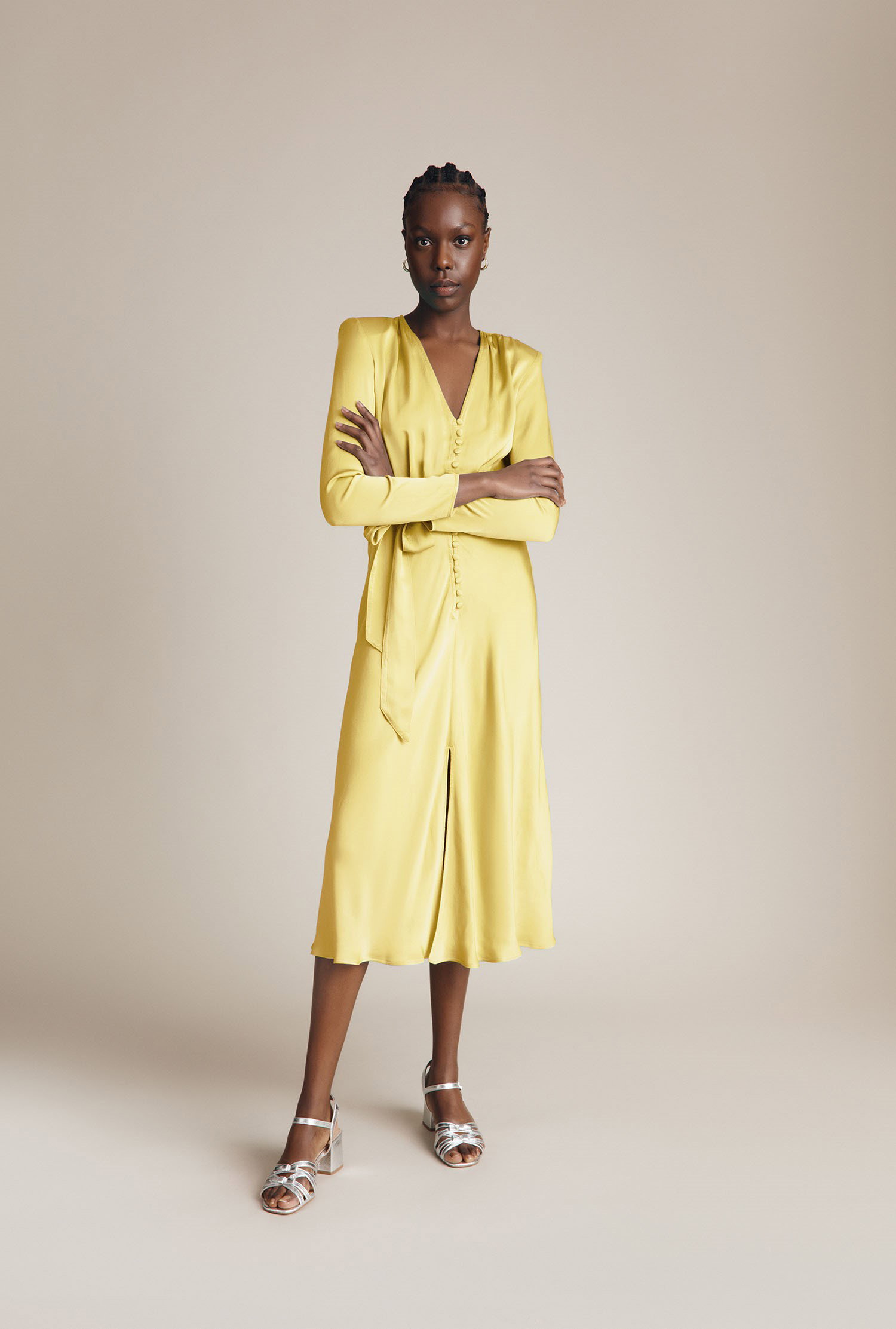 meryl satin midi dress Rent MERYL SATIN MIDI DRESS - Ghost