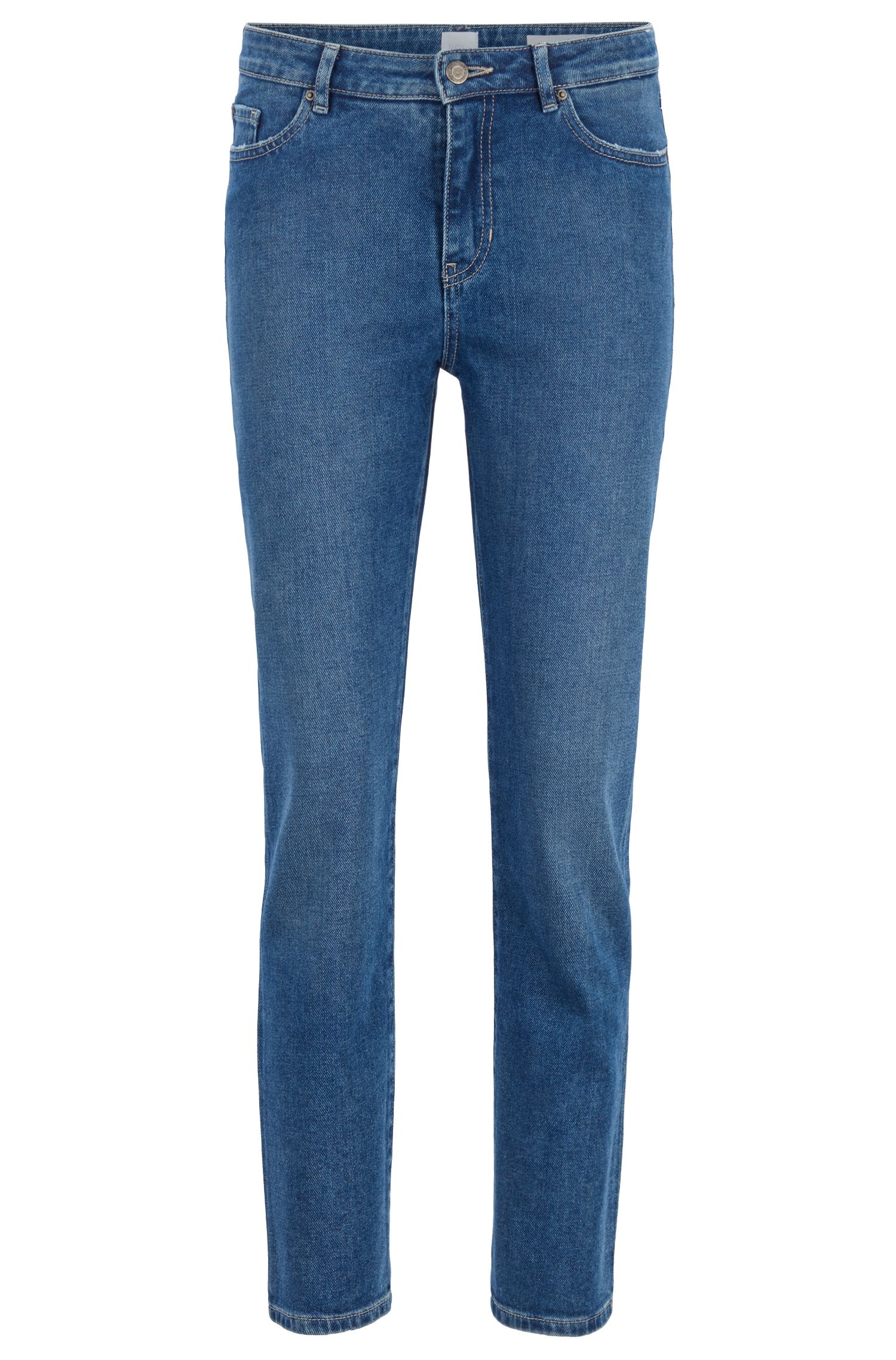 HUGO BOSS Cropped Regular-Fit Jeans in Blue | Endource