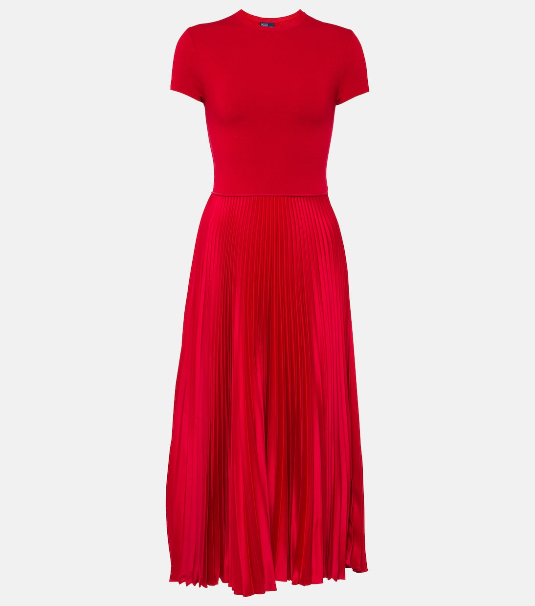 strapless open back dress Hilma Halter Pliss Pleated Swing Dress