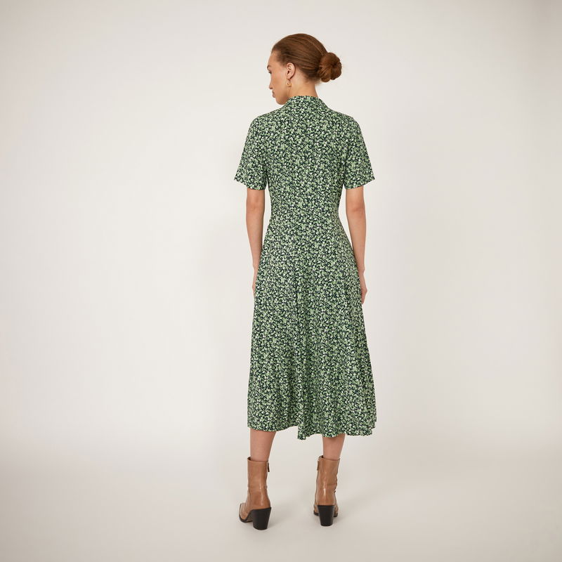 warehouse green floral dress Dalarie Green Floral Print One-Shoulder Gathered Maxi Dress – Club L London