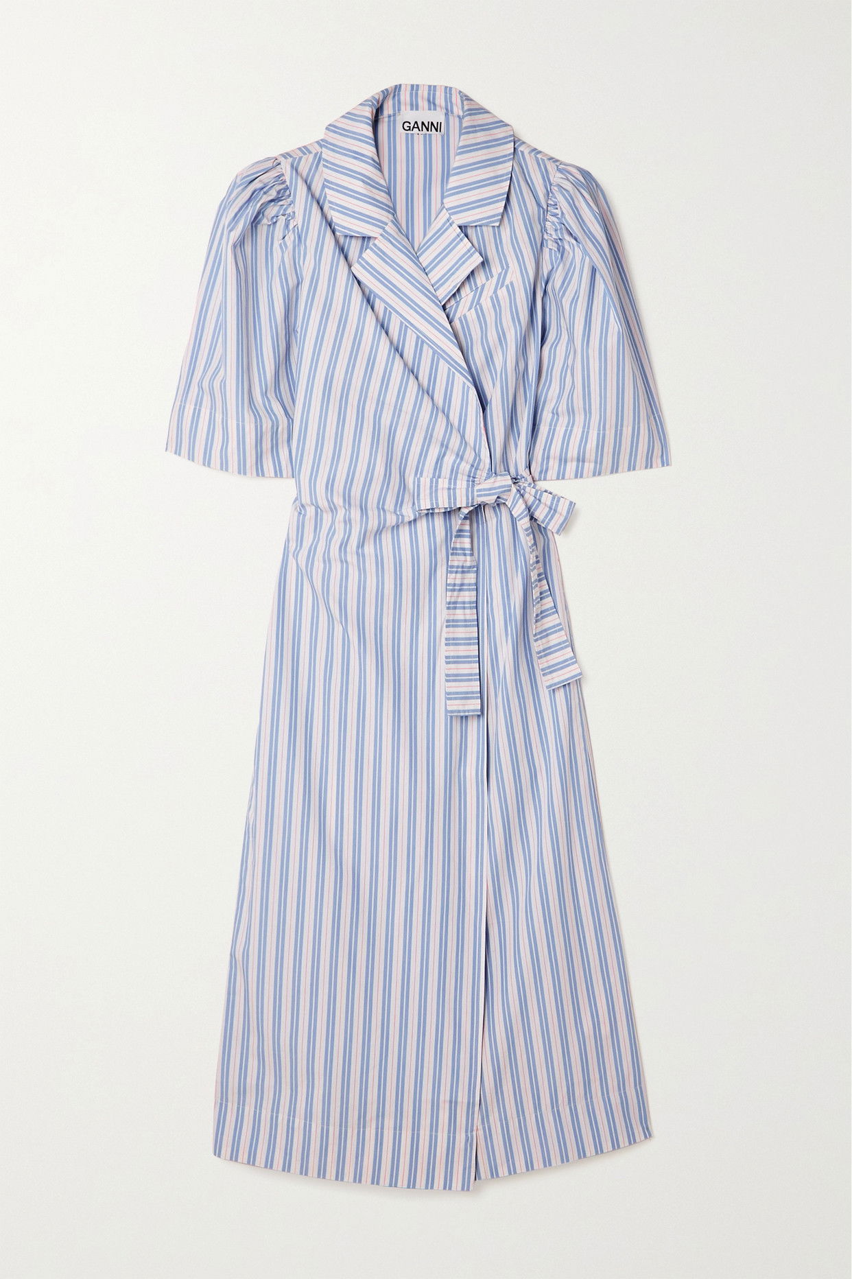 knee length dresses for ladies Ganni LIGHT WEIGHT DENIM MIDI DRESS, Tint Wash – Beamhill main image 0