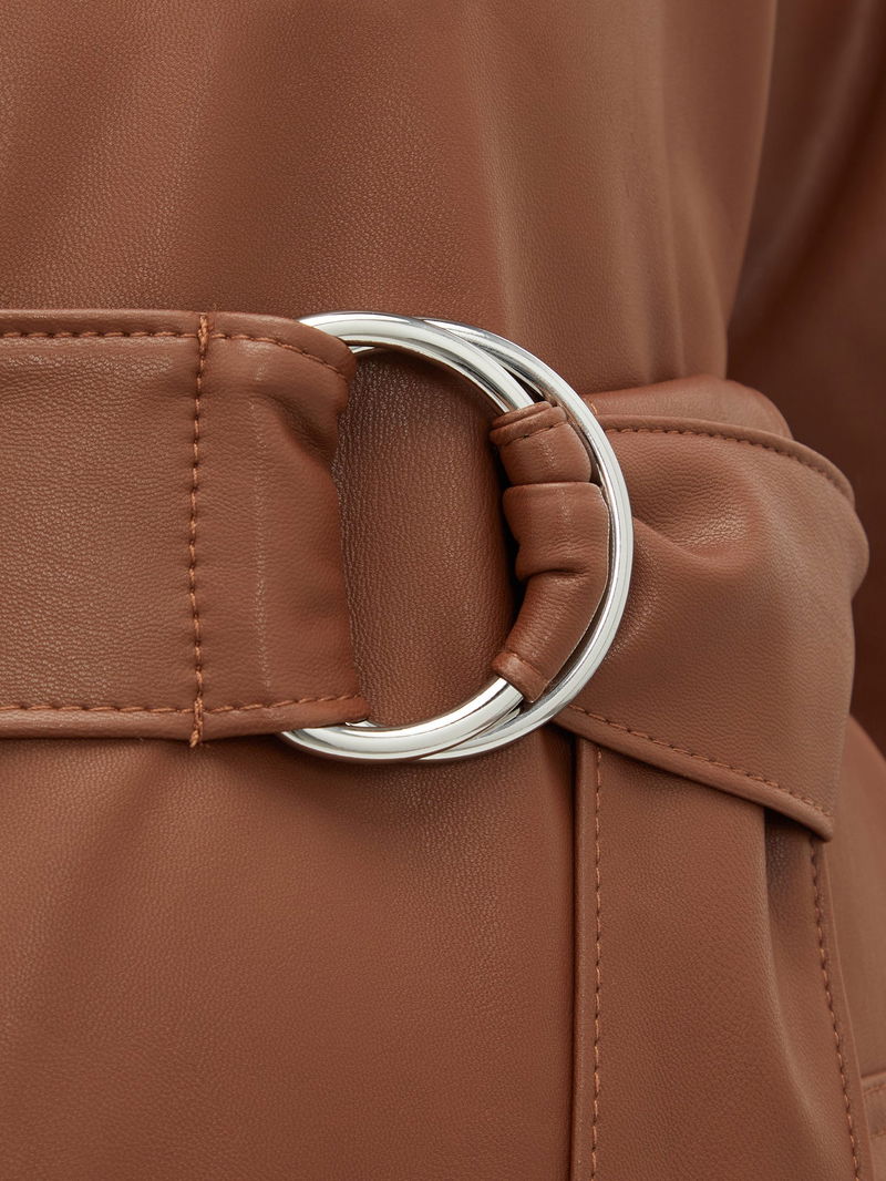 TIBI Belted Faux Leather Shirt Dress | endource TIBI Belted Faux Leather Shirt Dress | endource