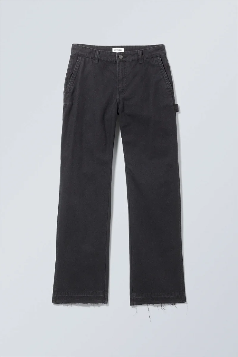 WEEKDAY Mace Carpenter Trousers in Black | Endource