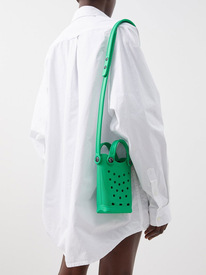 Green X Crocs rubber tote bag, Balenciaga