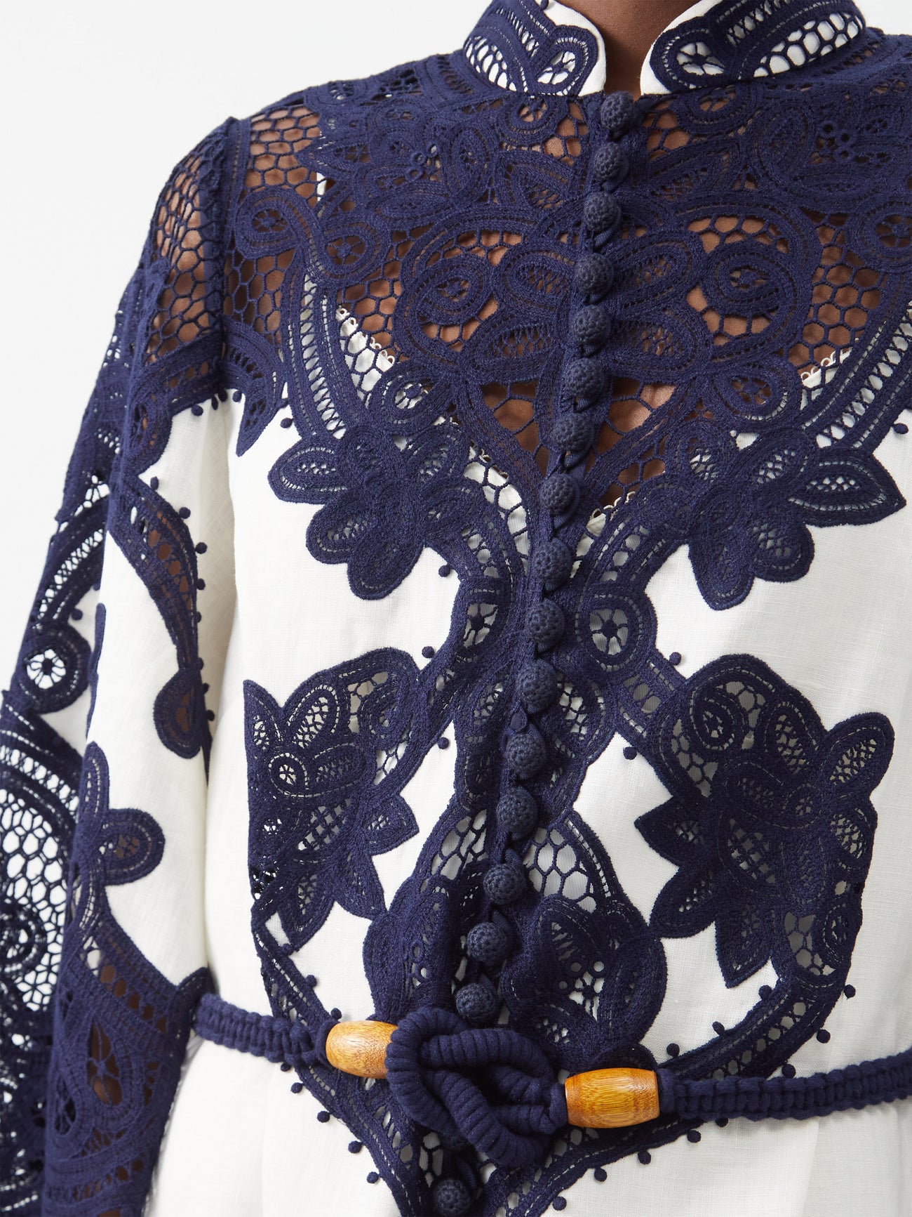 ZIMMERMANN Tiggy Lace And Linen Shirt Dress | endource