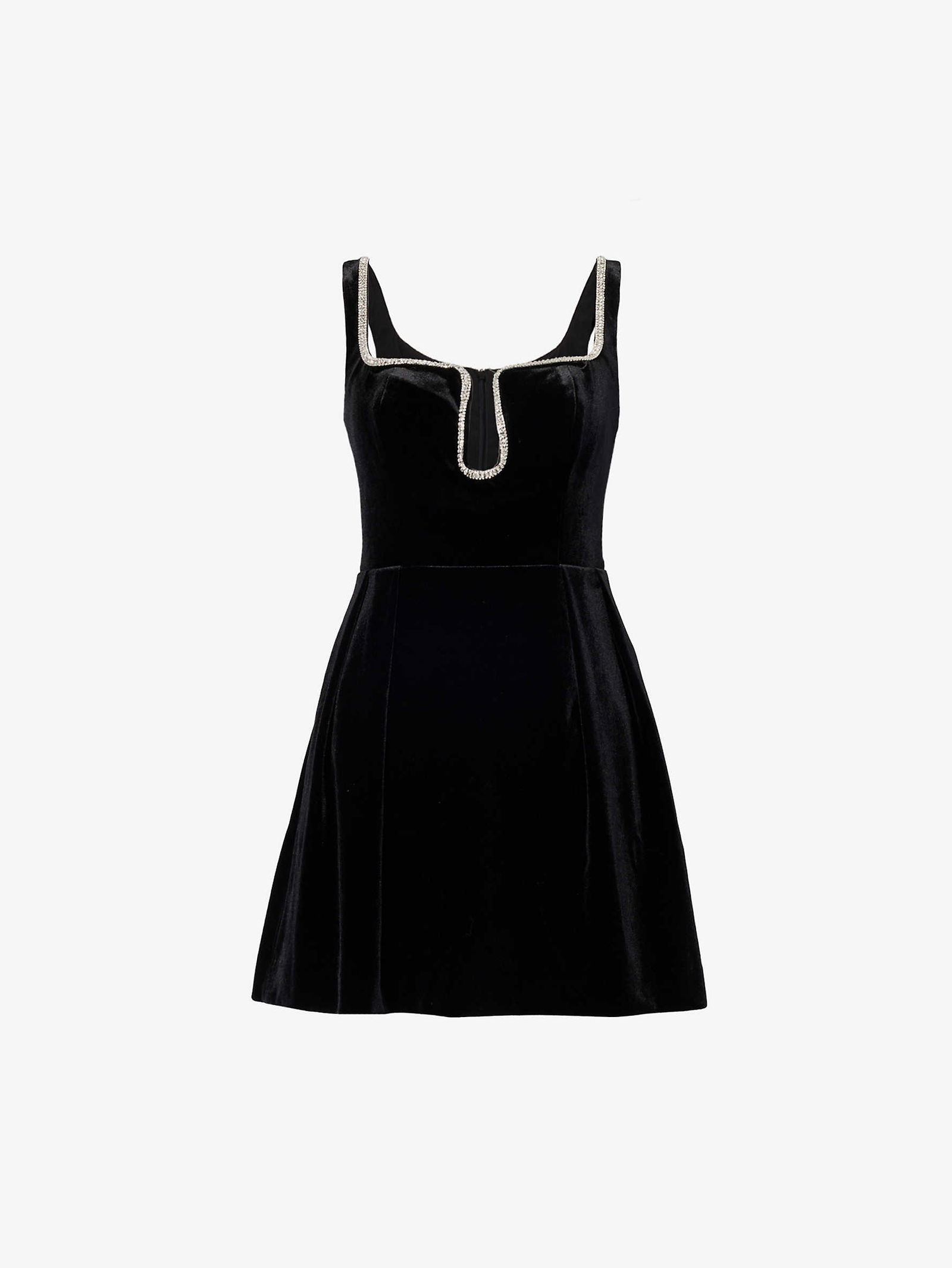 princess polly baby blue dress Urban Outfitters Archive Dia Black Velvet Mini Skirt
