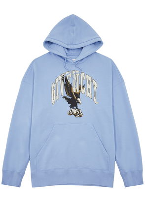 Givenchy Graffiti-print Cotton-blend Jersey Hoodie in Natural for