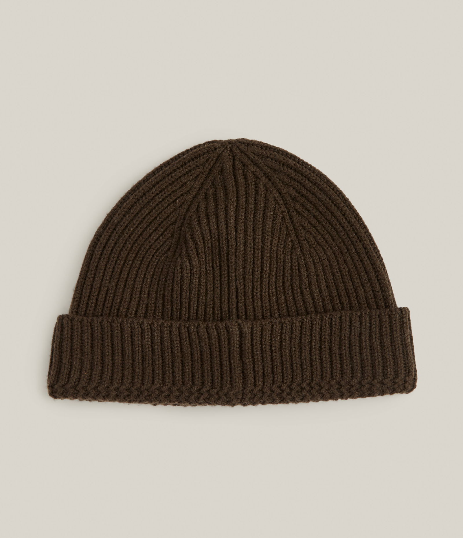 AllSaints Cable Knit Beanie Hat Ganache Brown Marl