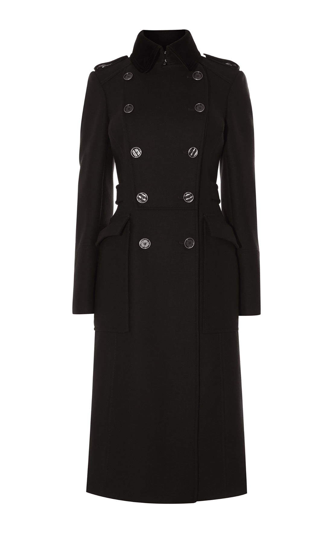 KAREN MILLEN Military Coat in Navy | Endource