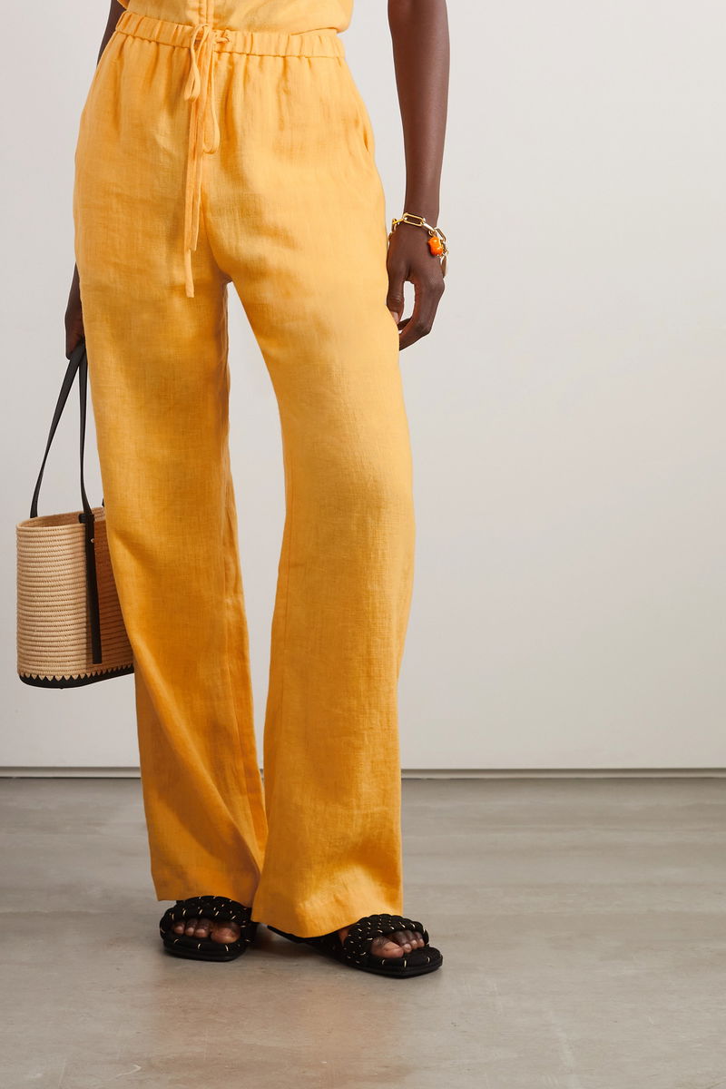 Lette - Sale Viscose Rib Pants - Bright Orange – Nanushka