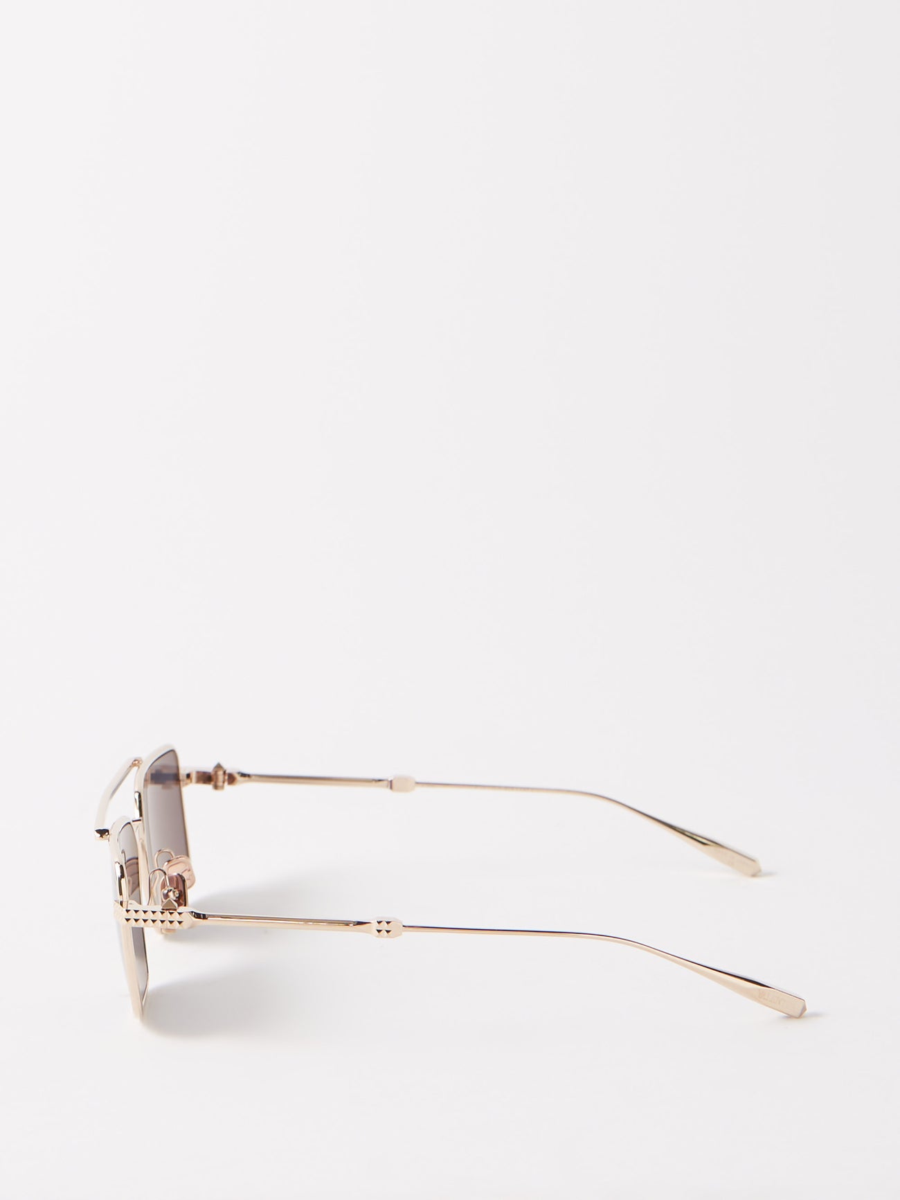 Valentino V-Sei Rockstud Aviator Metal Sunglasses | endource