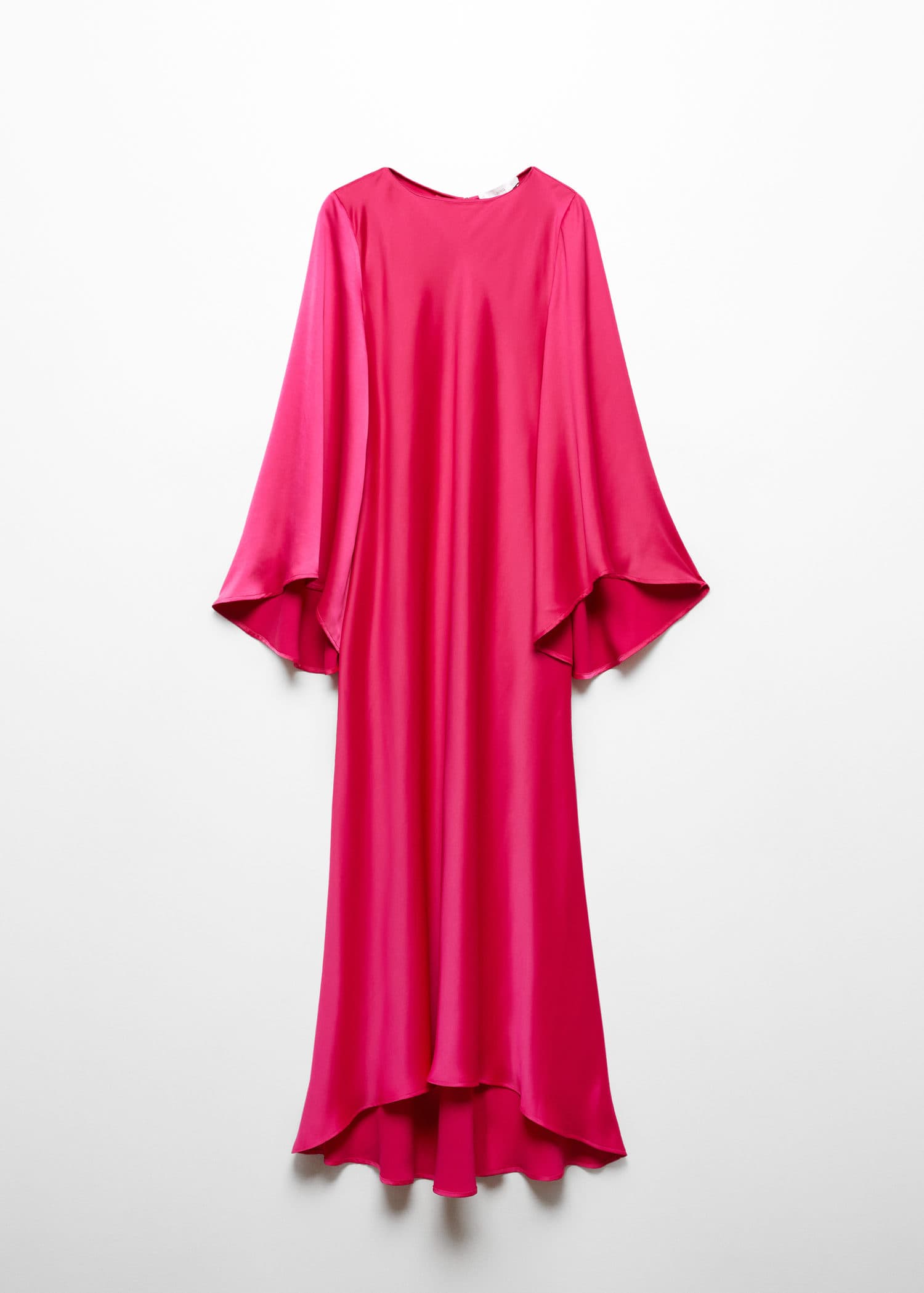 MANGO Flared-Sleeve Satin Dress | endource