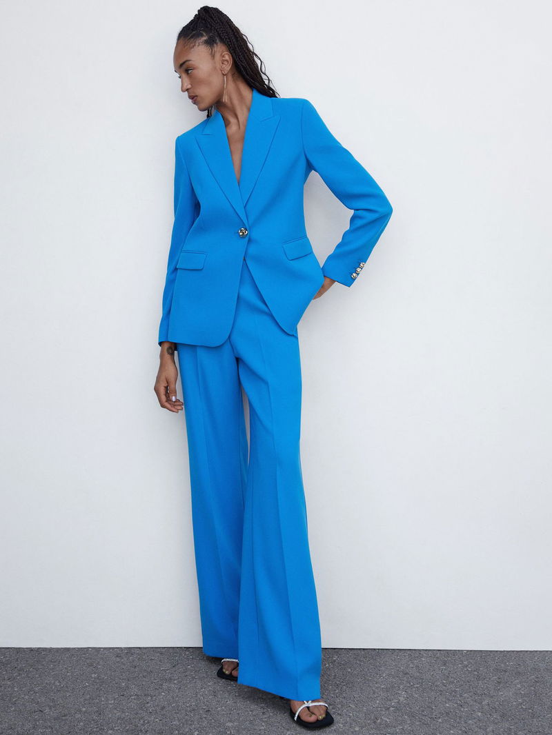 Buy Reiss Black Haisley Petite Tailored Flared Suit Trousers from Next Spain