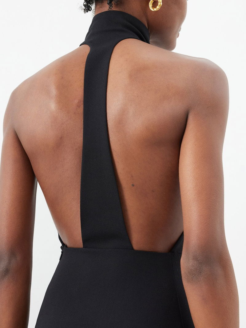 slim fit dress slacks Matteau Drawcord Halter Mini Dress – Restitched