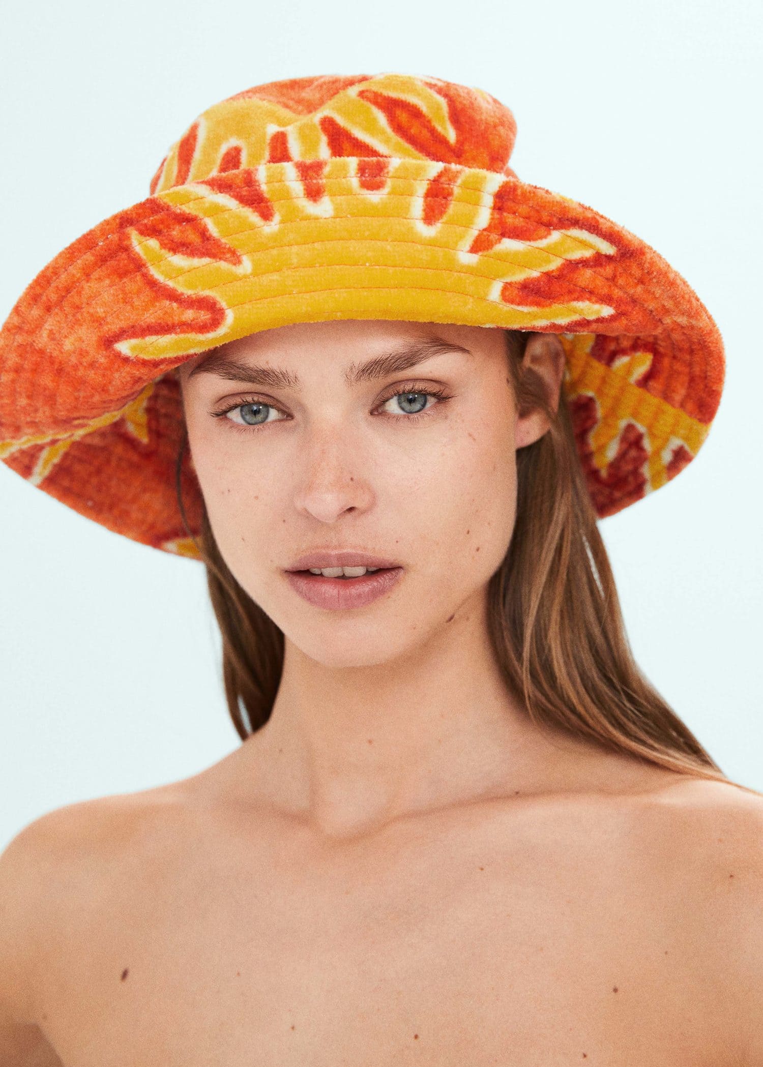MANGO Mango x Simon Miller - Printed Terry Cloth Bucket Hat | endource