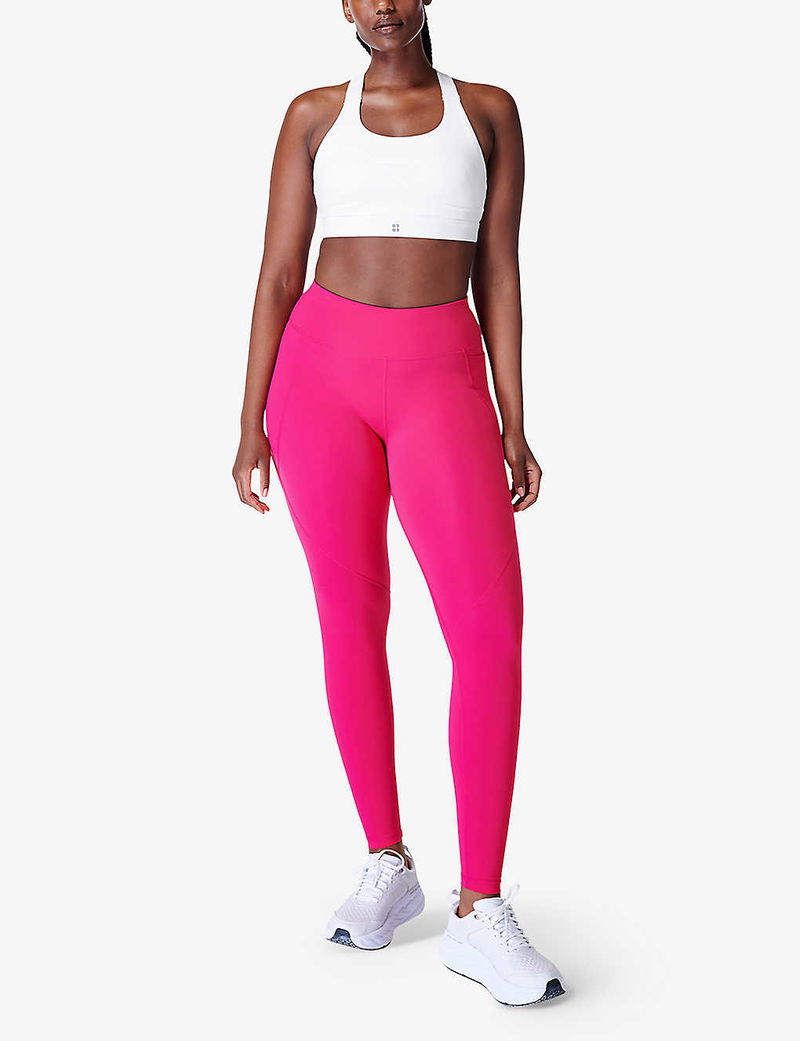 SWEATY BETTY Power Workout Stretch Leggings in Framboise Pink