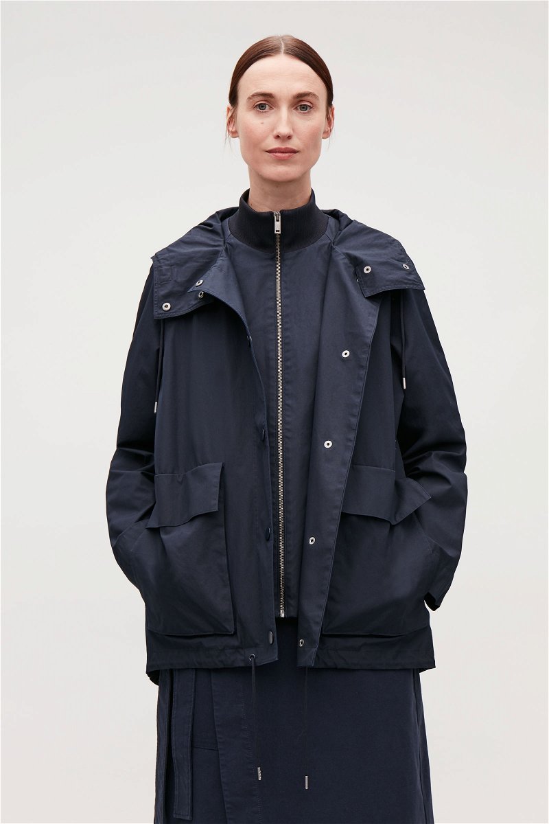 COS Layered Cotton Parka With Hood | Endource