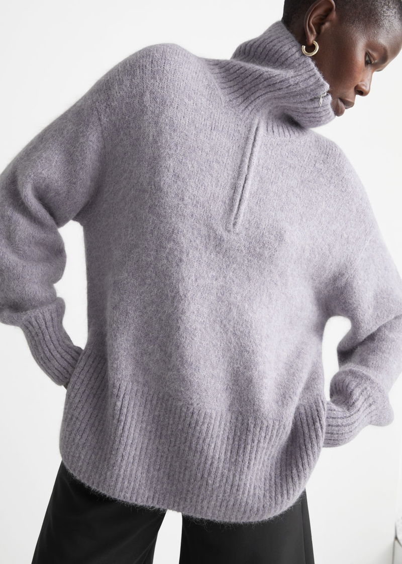  OTHER STORIES Oversized Half-Zip Sweater