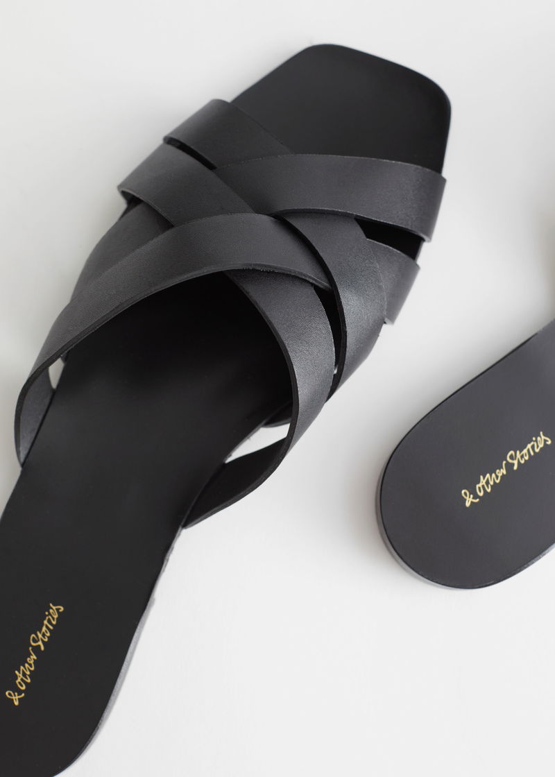 OTHER STORIES Braided Strap Leather Sandals endource