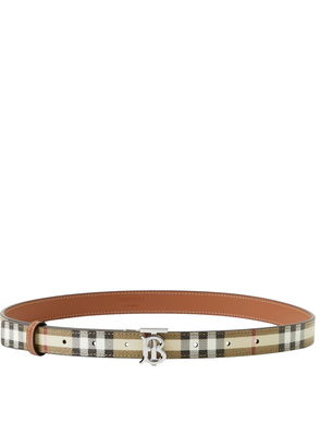 Burberry Check and Leather Reversible TB Belt Size: 95 - ShopStyle