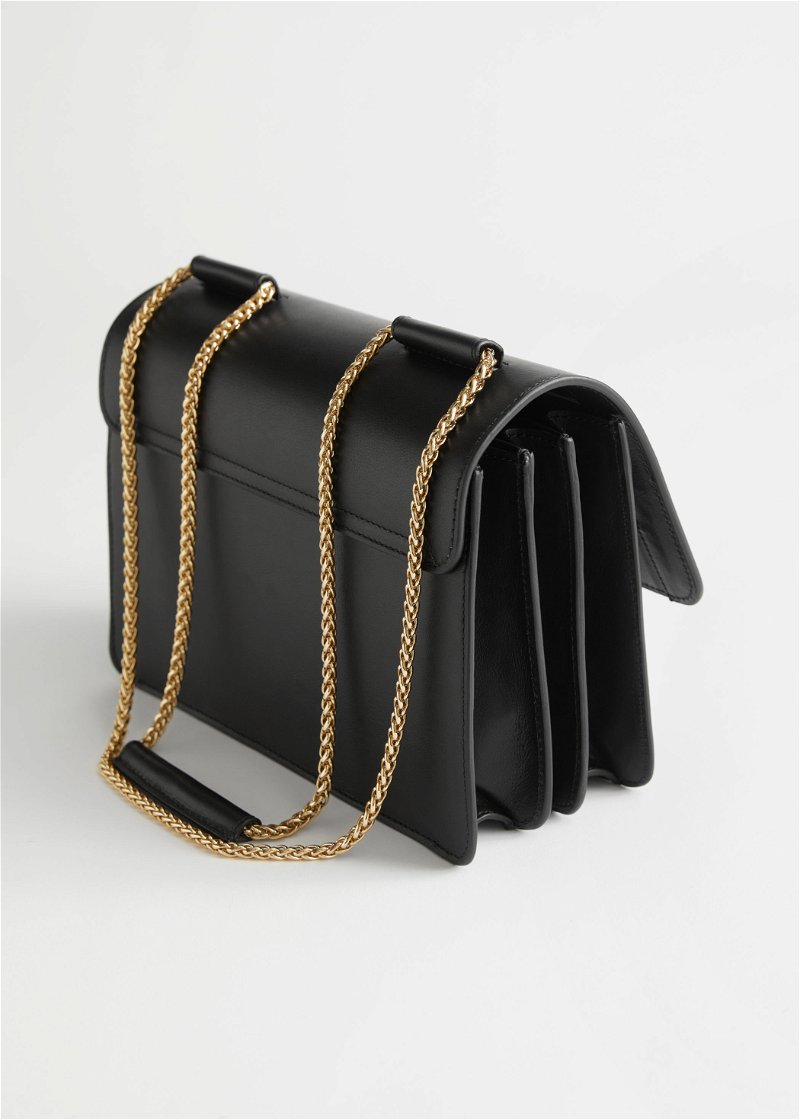 Reiss Picton Leather Chain Crossbody Bag