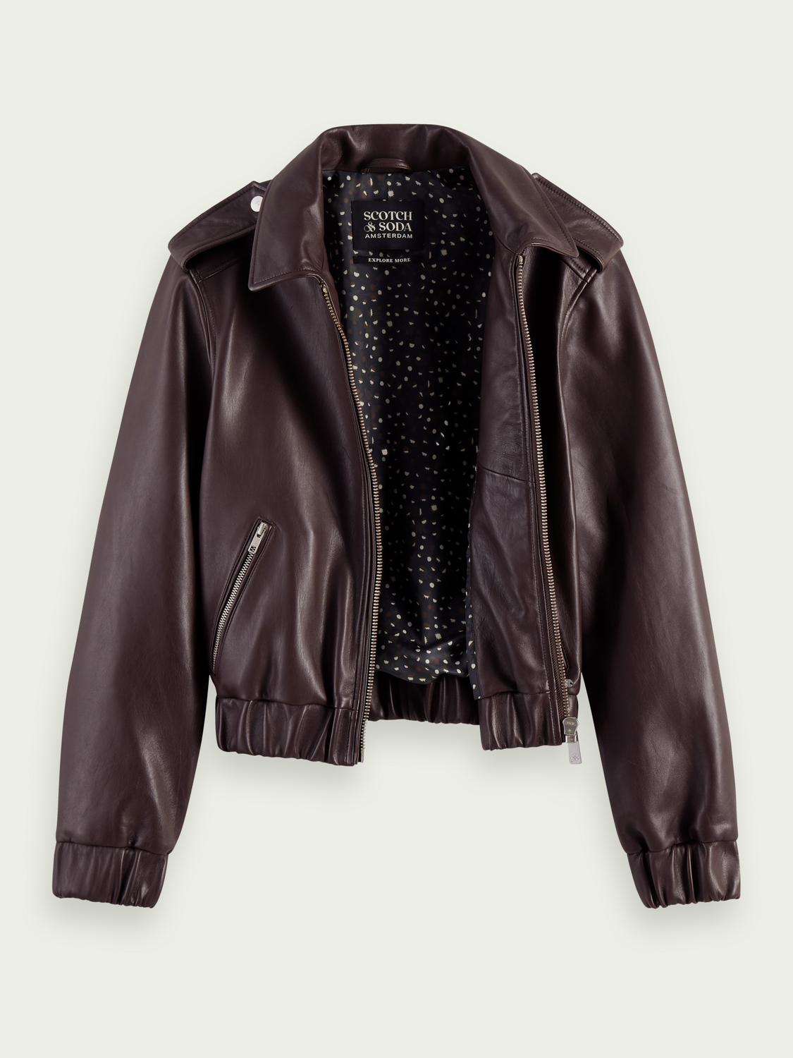 Leather Bomber Jacket Scotch And Soda Biker Jacket Scotch And Soda