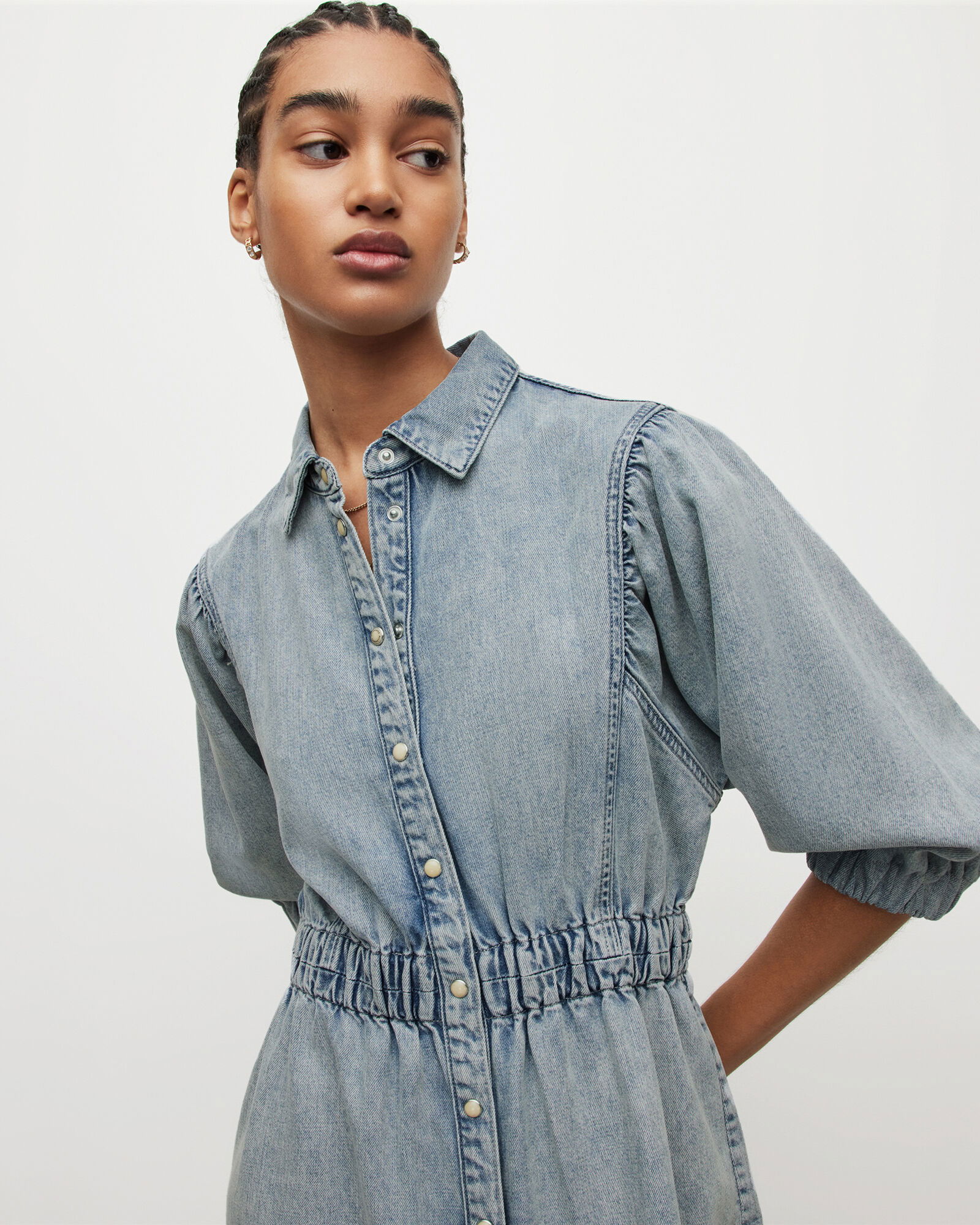 ALLSAINTS Osa Denim Midi Dress | endource