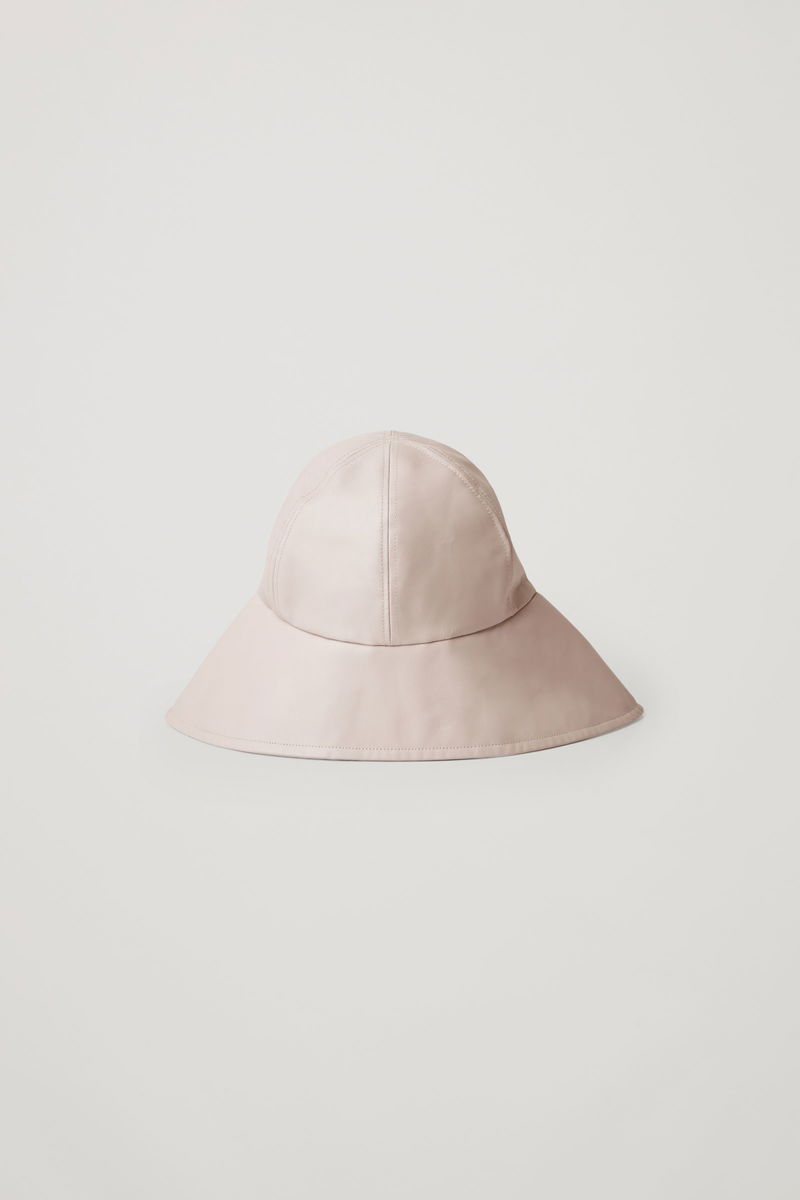 COS wide brim leather bucket hat MOHAIR BUCKET HAT - DARK BROWN | COS US main image 4